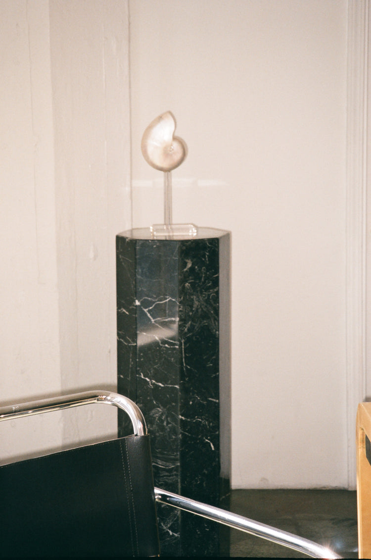 Vintage Octagonal Marble Pedestal