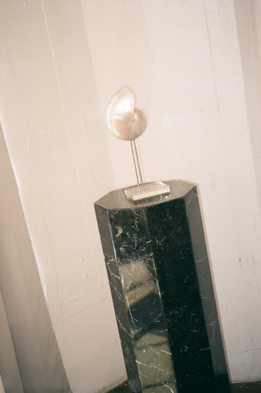 Vintage Octagonal Marble Pedestal